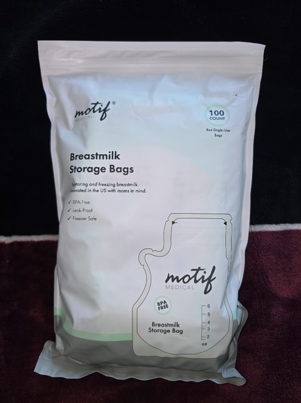 Motif Medical White Breastmilk Storage Bags - 100 Count